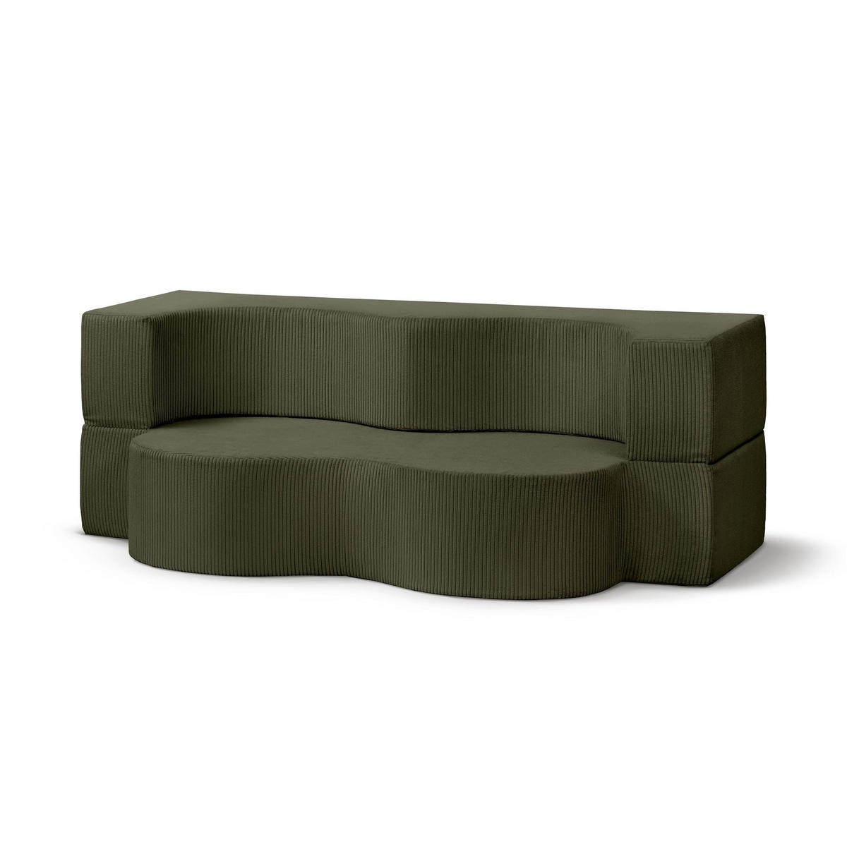SOFA Kamelia Grün - Grün, Textil (200/70/100cm) - Pillovely