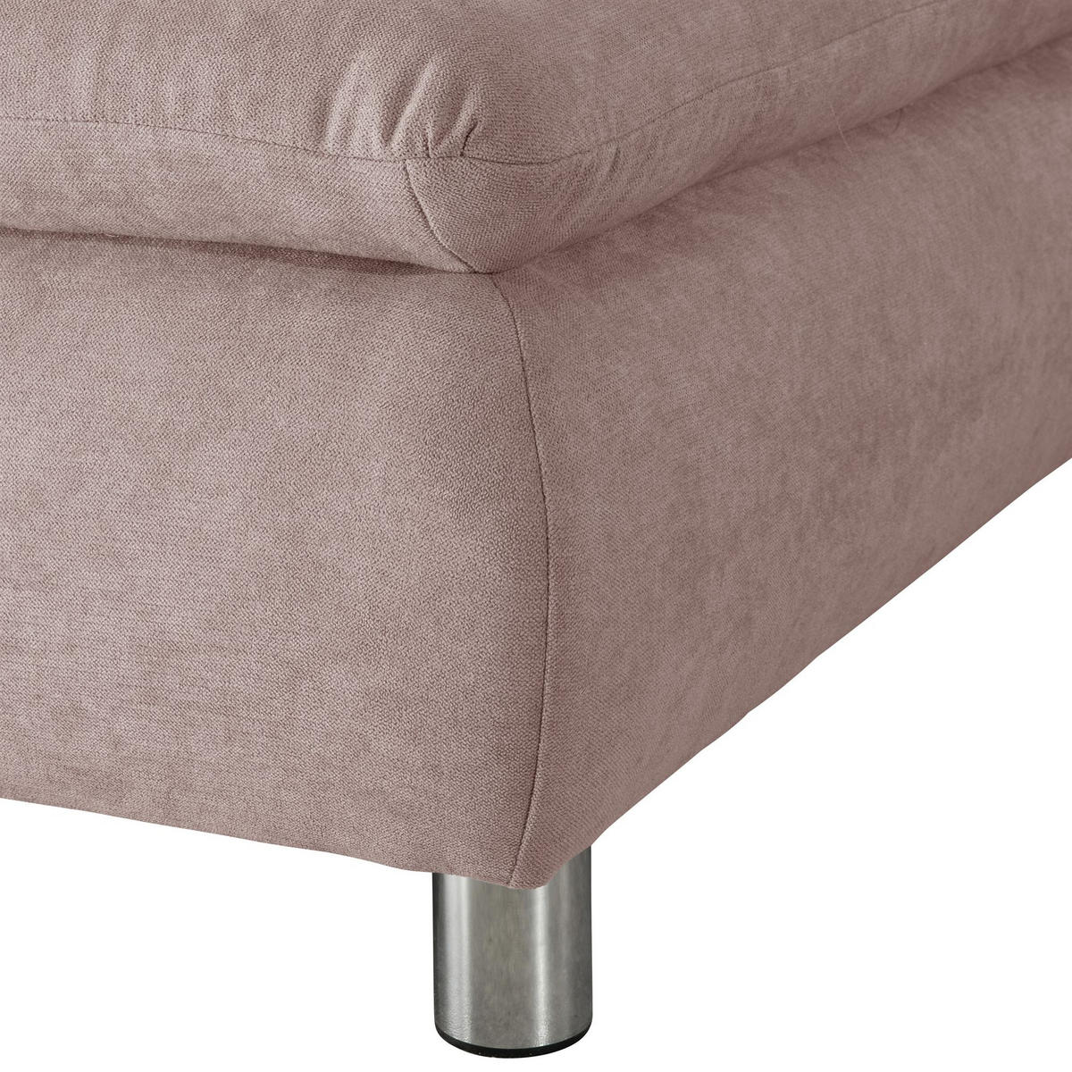 ECKSOFA mit Ottomane links Kaye Flachgewebe rosé - Rosa, Kunststoff (190/270cm) - 58aufmkessel