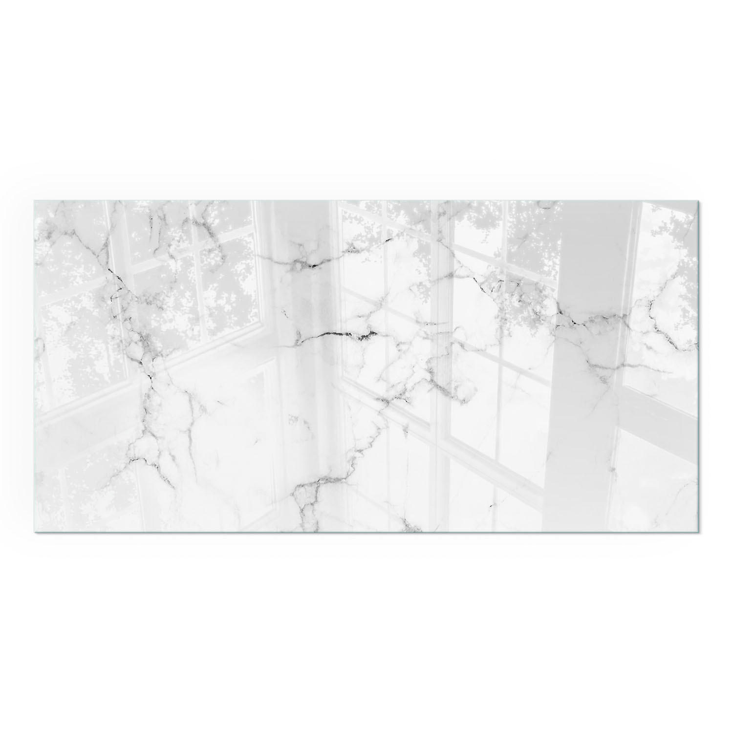 GLASPLATTE für Kamin 140x70 cm - Weiß, Glas (140/70/0.4cm) - TULUP