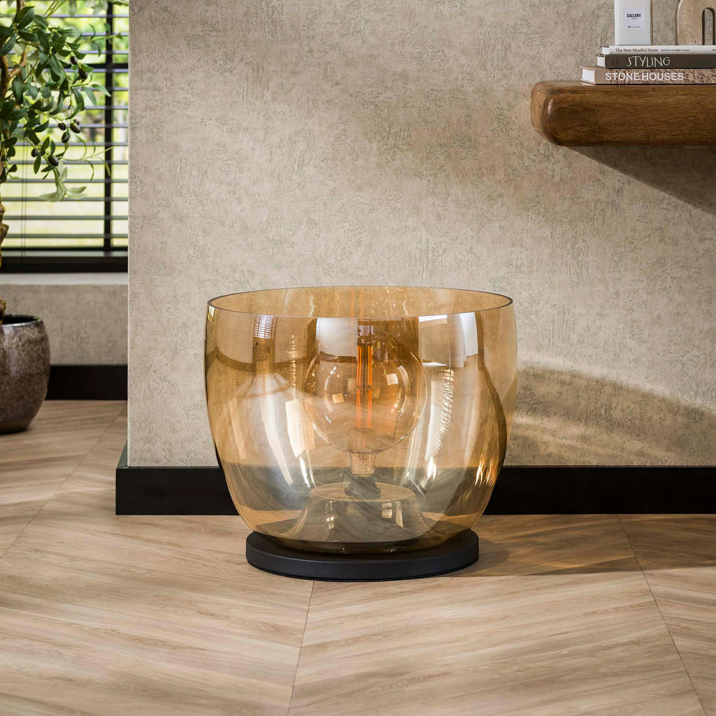 Thumbnail - Hoyz Collection Stehleuchte, Gelb, Glas, 48x41x48 cm, CE, Lampen & Leuchten, Innenbeleuchtung, Stehlampen, Stehlampen