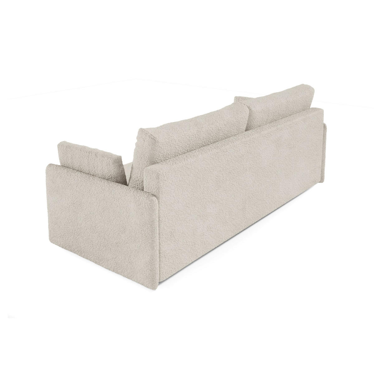SOFA aus Bouclé-Stoff Femmo 4 Sitzer, Hellbeige - Beige, Textil (86/91/205cm) - Fedve
