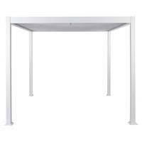 GARTEN-PERGOLA Weiß Forno II - Weiß, Metall (310/250/310cm) - Beliani