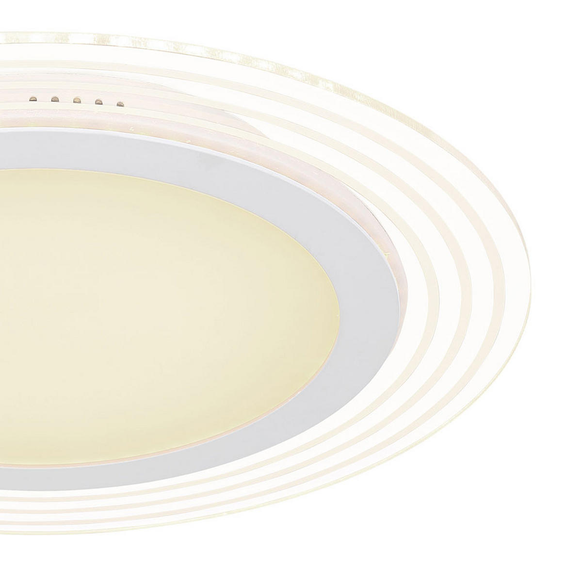 LED DECKENLEUCHTE Metall Weiß D 40 cm - Weiß, Metall (40/40/4.7cm) - Globo Lighting