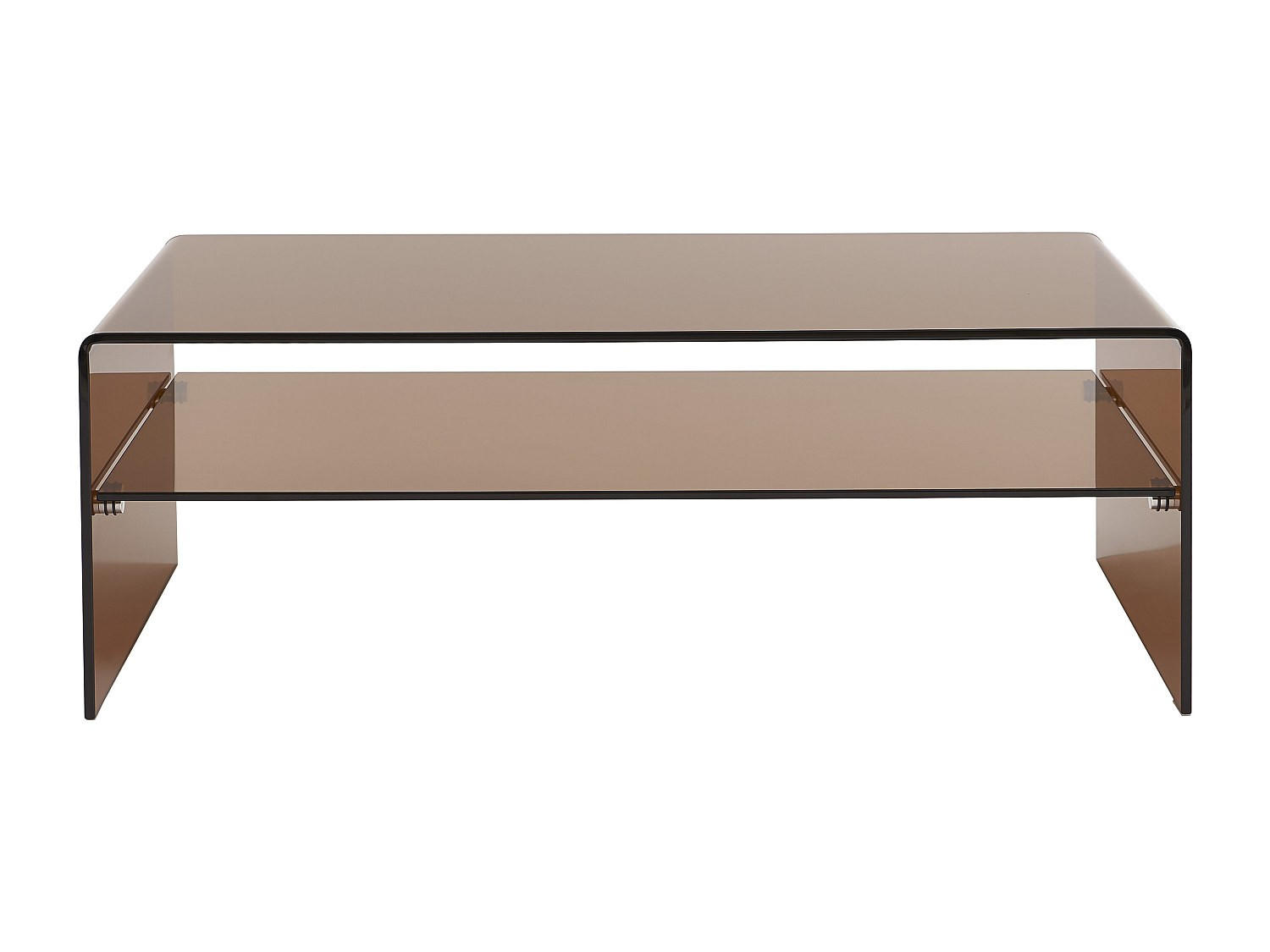 COUCHTISCH - 120 cm x 60 cm - Glas - Braun STILEOS - Braun, Glas (60/120/43cm) - Vente-Unique
