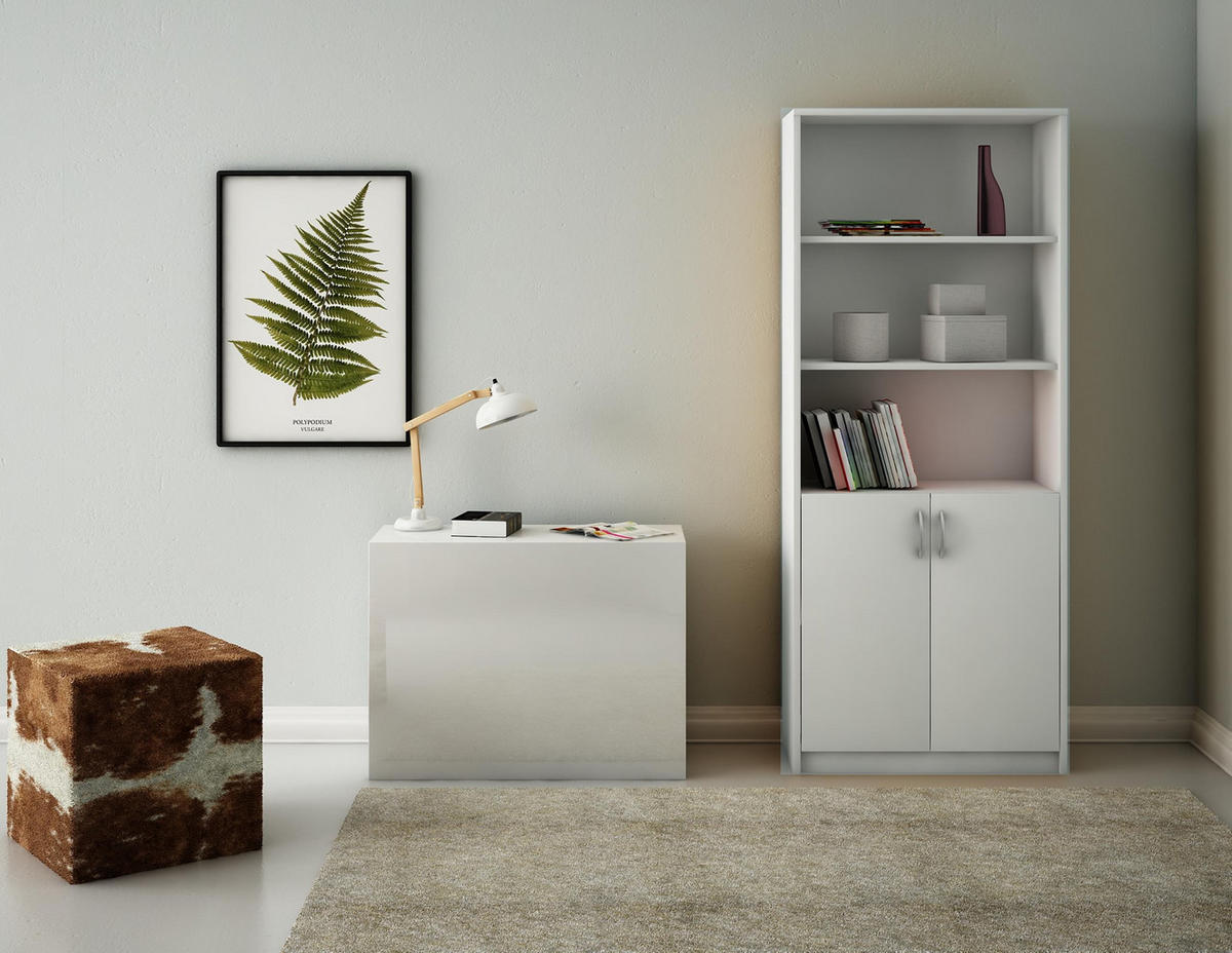 BÜCHERREGAL R7 Weiß 74/35/180 cm - Weiß, Holzwerkstoff (74/180/35cm) - Matkam Möbel