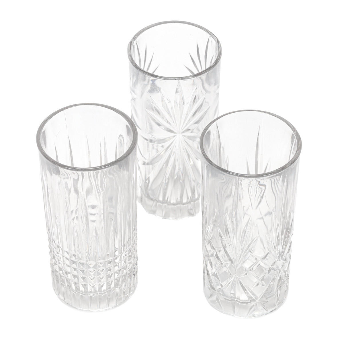 GLÄSERN 3er-Set Transparent 380 ml 7/7/14,5 cm - Transparent, Glas (0.38L) - Excellent Houseware