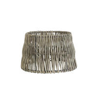 LAMPENSCHIRM ROTAN Ø40cm, Rattan, Grau - Grau, Holz (40/40/24cm) - Light & Living