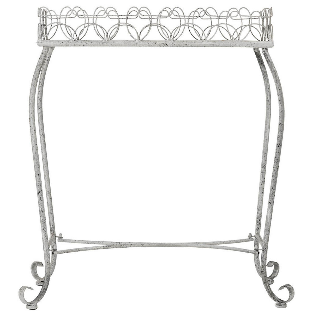 KONSOLENTISCH aus Metall, 77x38x84cm - Grau, Metall (38.1/76.84/84.46cm) - Wanderlust