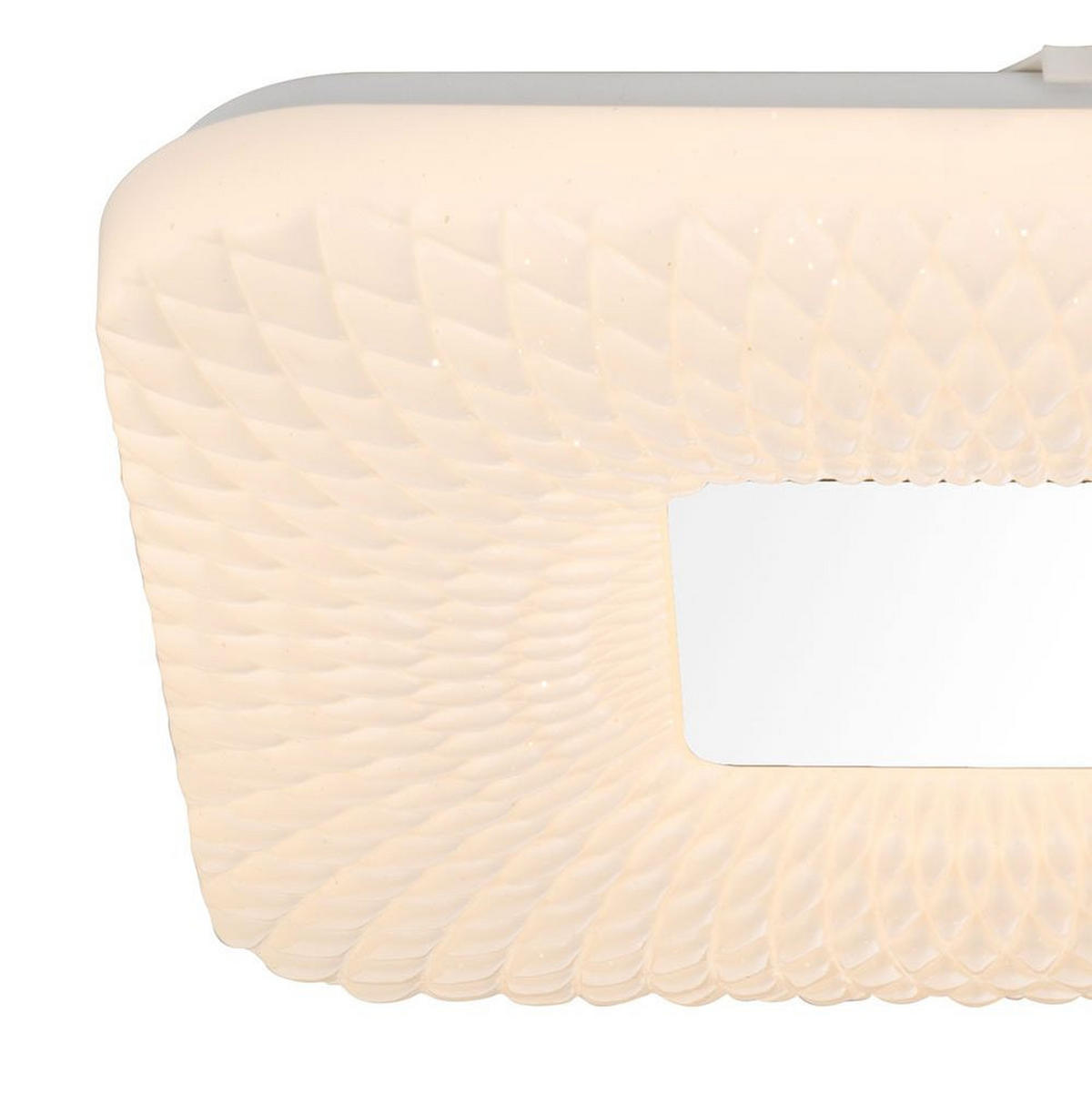 LED DECKENLEUCHTE FINDUS Weiß Metall - Weiß, Metall (33/33/4.6cm) - Globo Lighting