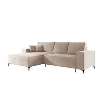 ECKSOFA Fiore - Creme, Holzwerkstoff/Textil (294/185cm) - Fun Möbel