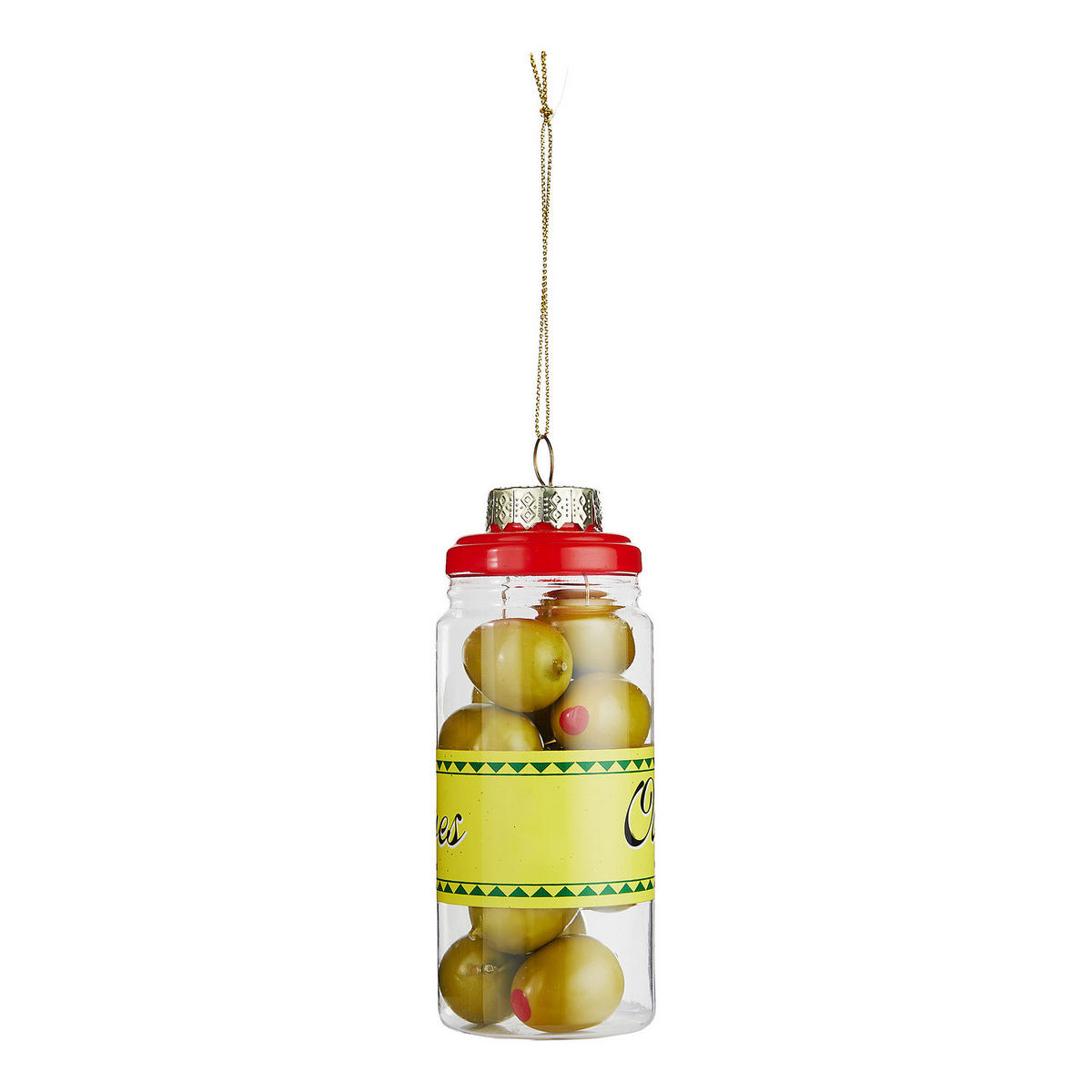 BAUMANHÄNGER Hang On Oliven im Glas - Grün, Glas (5/12/5cm) - Butlers