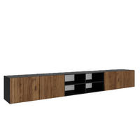 TV-SCHRANK Schwarz Noeli Offene Mit Regalen Gerillt - Braun, Holzwerkstoff (300/41/40cm) - Sepro Meble