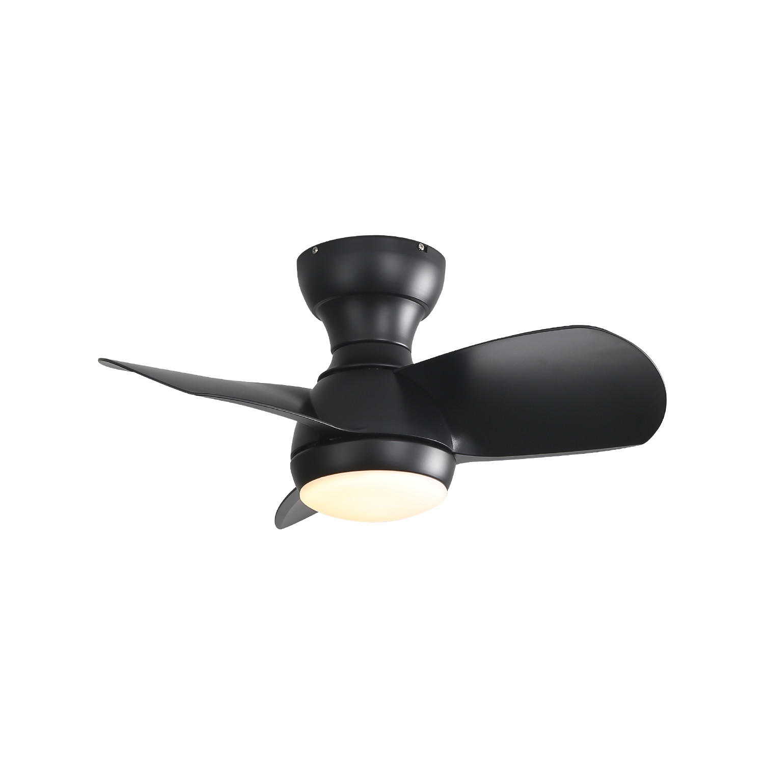 DECKENVENTILATOR DE-16316 58 cm mit 3-Farben-LED & Timer Schwarz - Schwarz, Kunststoff (58.4/58.4/27.1cm) - ComfortXL