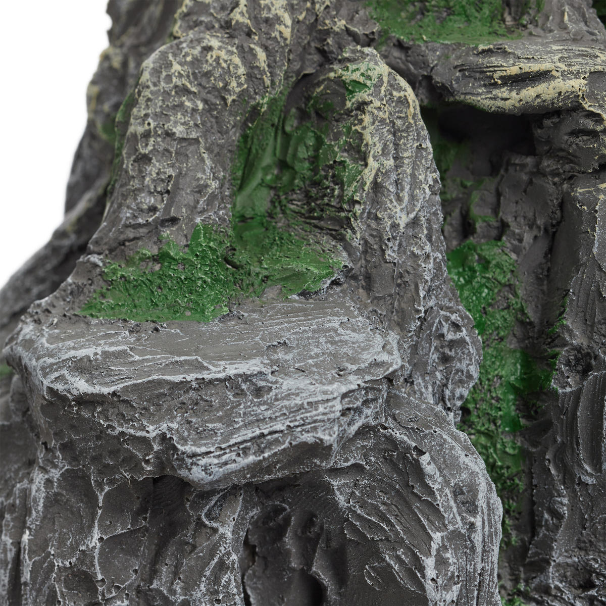 DEKORAČNÉ skaly do akvária - sivá, plast (24/21/14cm) - Relaxdays