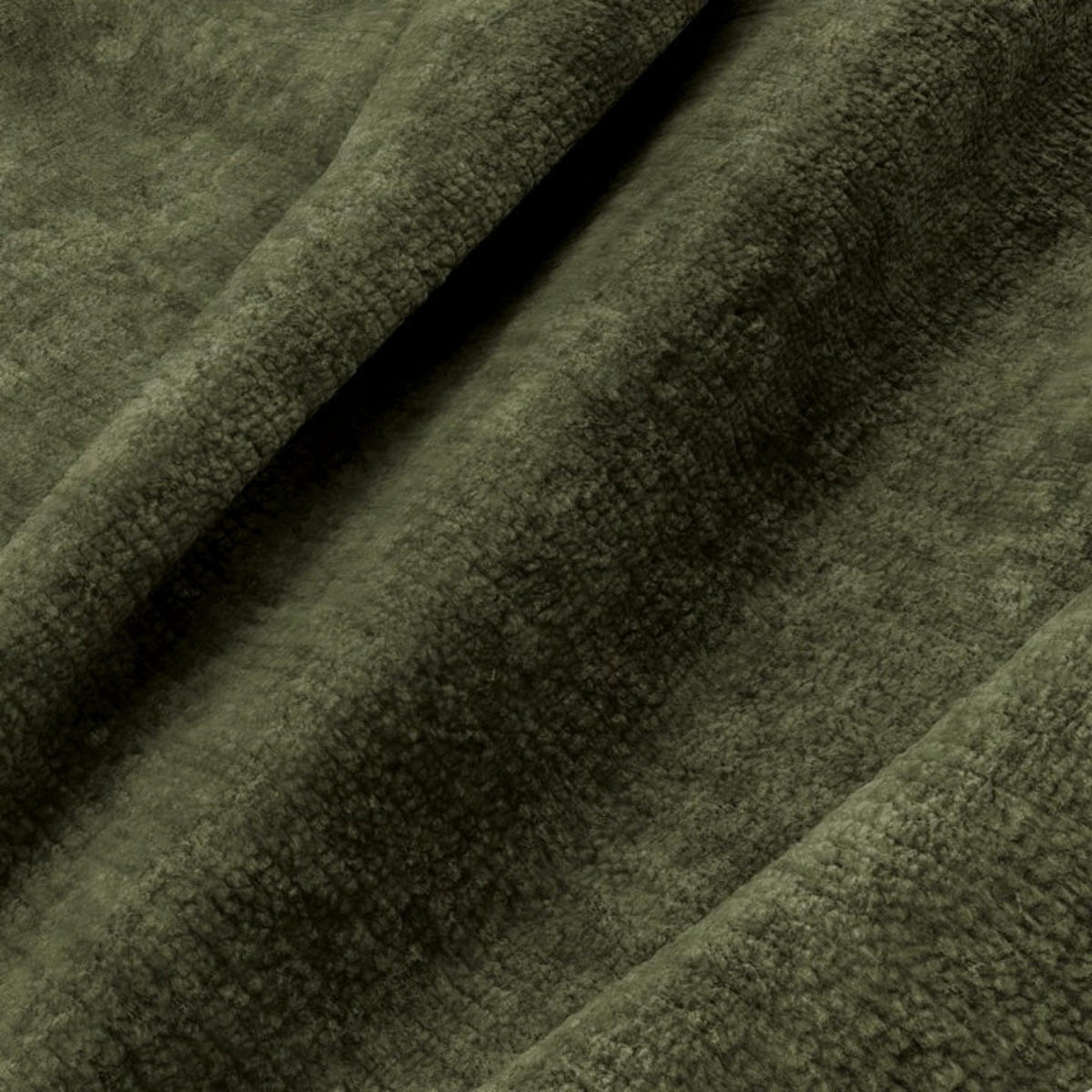 ECKSOFA rechtwinklig LOMI Geprägter Samt Vintage-Grün 274cm - Dunkelgrün/Grün, Textil (274/174cm) - Premium Interiors