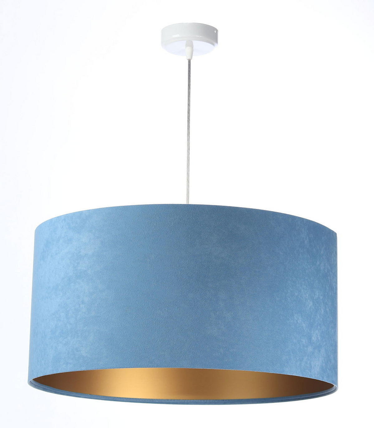 HÄNGELEUCHTE Blau 50/25 cm - Blau/Goldfarben, Kunststoff (50/0.8/25cm) - ONZENO
