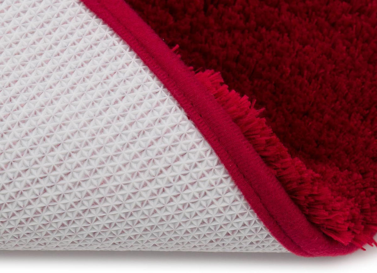 BADTEPPICH Deluxe BORDEAUX 70X120CM - Bordeaux, Textil (120/70cm)