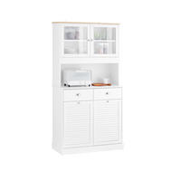 KÜCHENSCHRANK Weiß - Weiß, Glas/Holzwerkstoff (92/180/40cm) - SoBuy