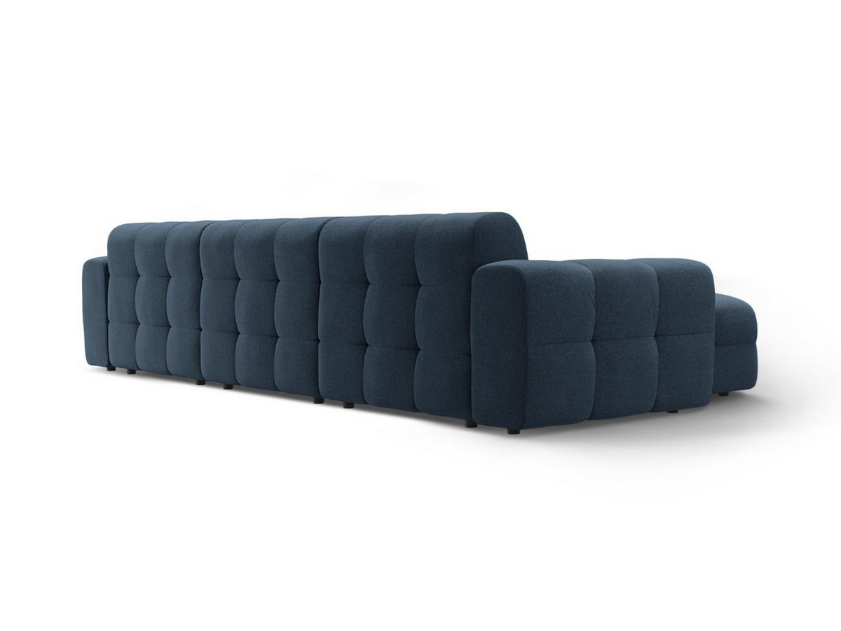 ECKSOFA links Kendal aus strukturiertem Stoff marineblau 5 Sitzplätze - Blau, Textil (173/357cm) - Micadoni