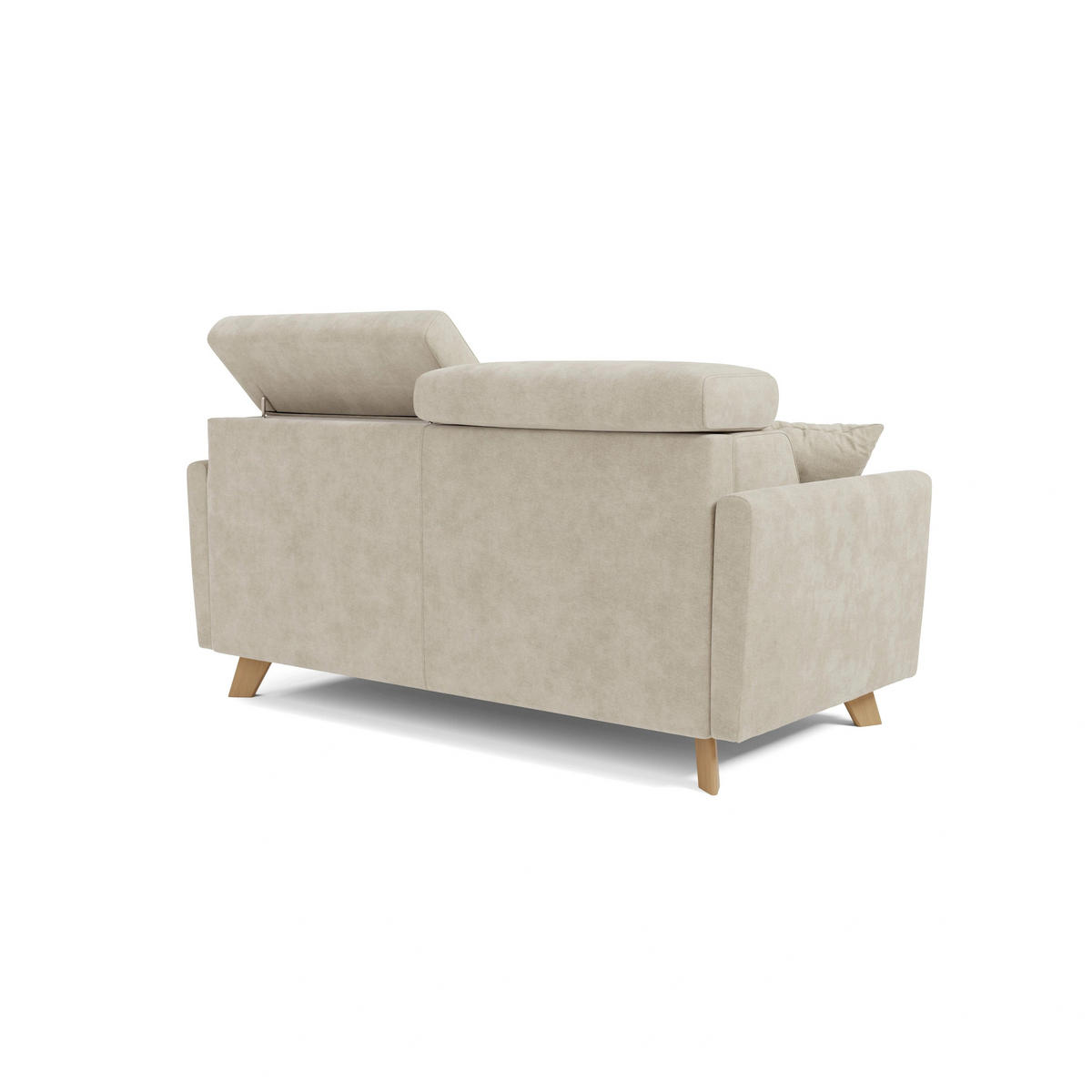 SCHLAFSOFA Francy - Creme, Metall (160/92/97cm) - Divani.store