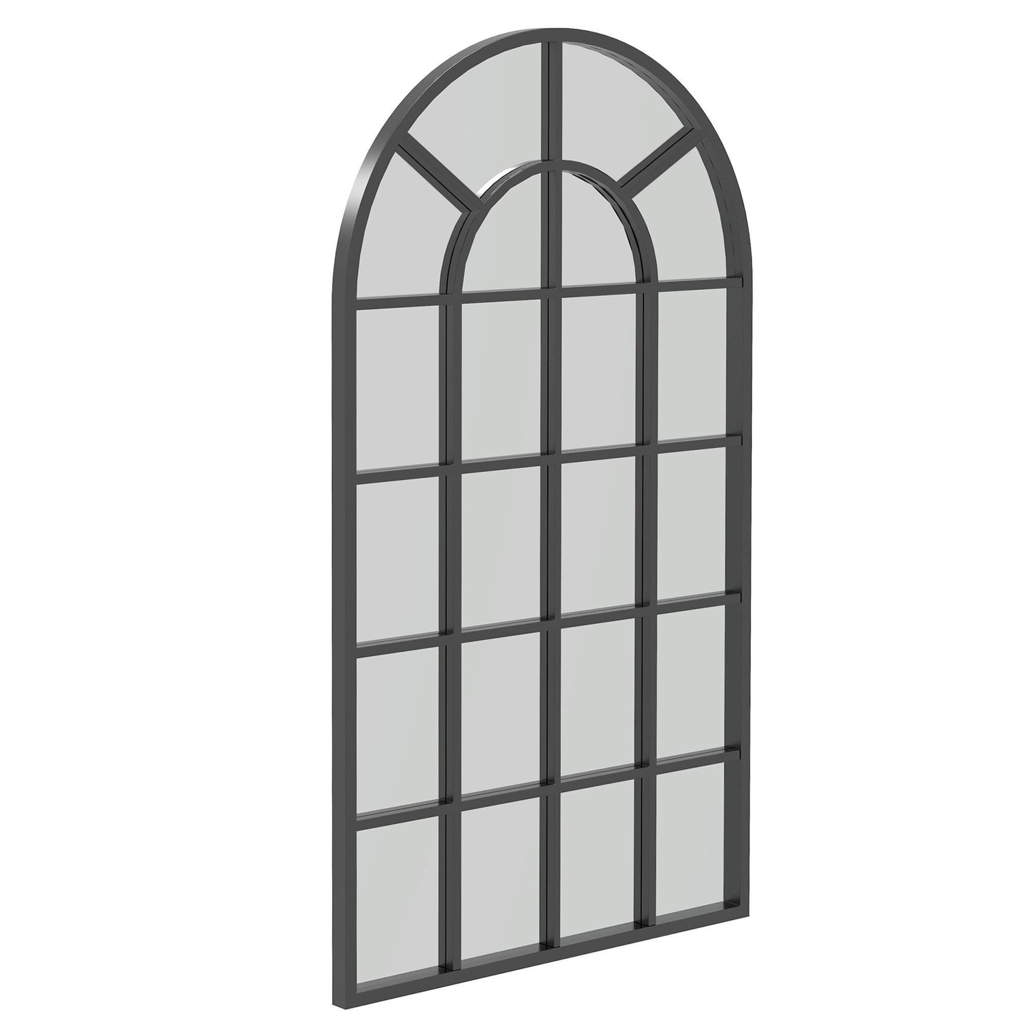 WANDSPIEGEL Garderobenspiegel 110 x 65cm Flurspiegel mit Metallrahmen - Schwarz, Glas/Metall (65/2.5/110cm) - HOMCOM