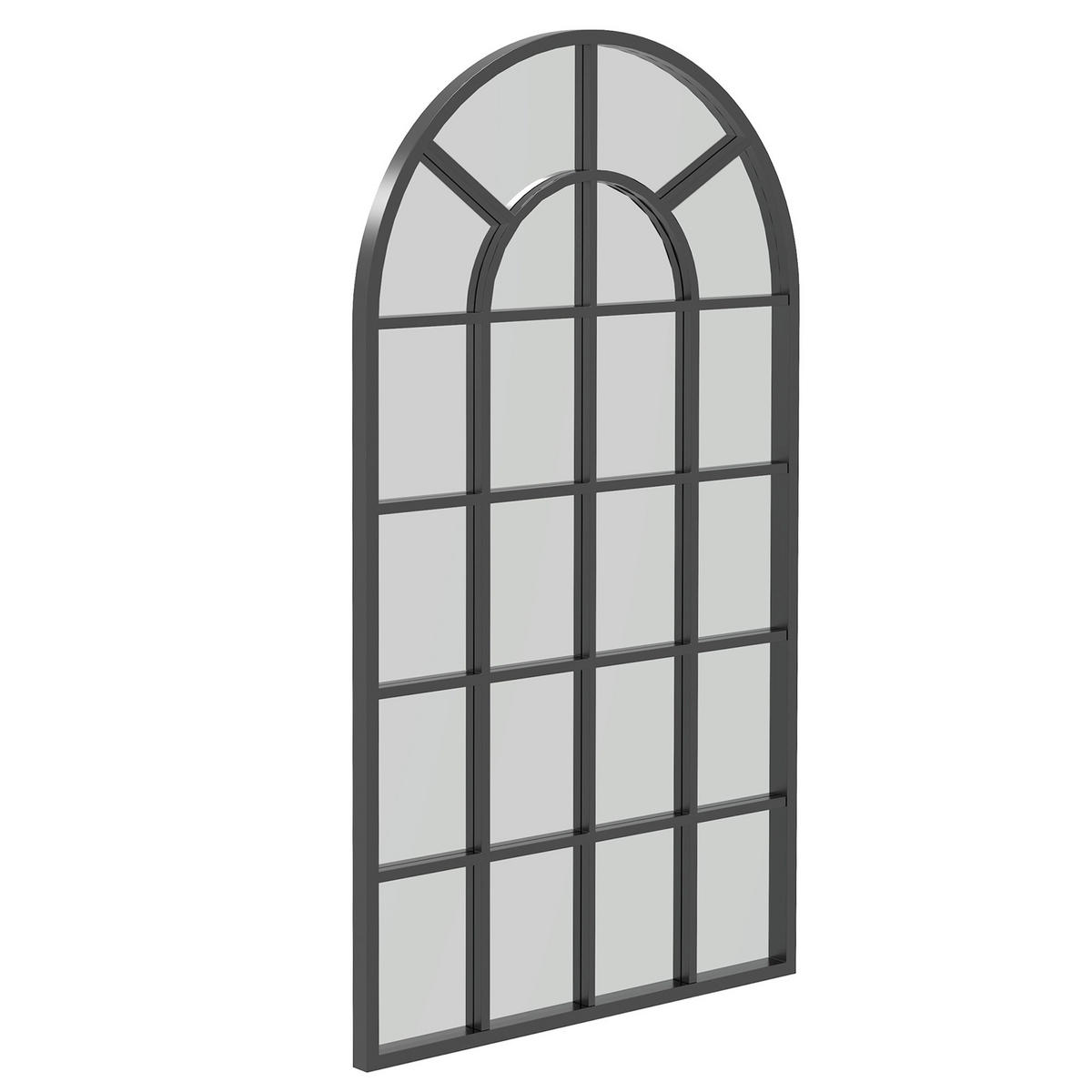 WANDSPIEGEL Garderobenspiegel 110 x 65cm Flurspiegel mit Metallrahmen - Schwarz, Glas/Metall (65/2.5/110cm) - HOMCOM
