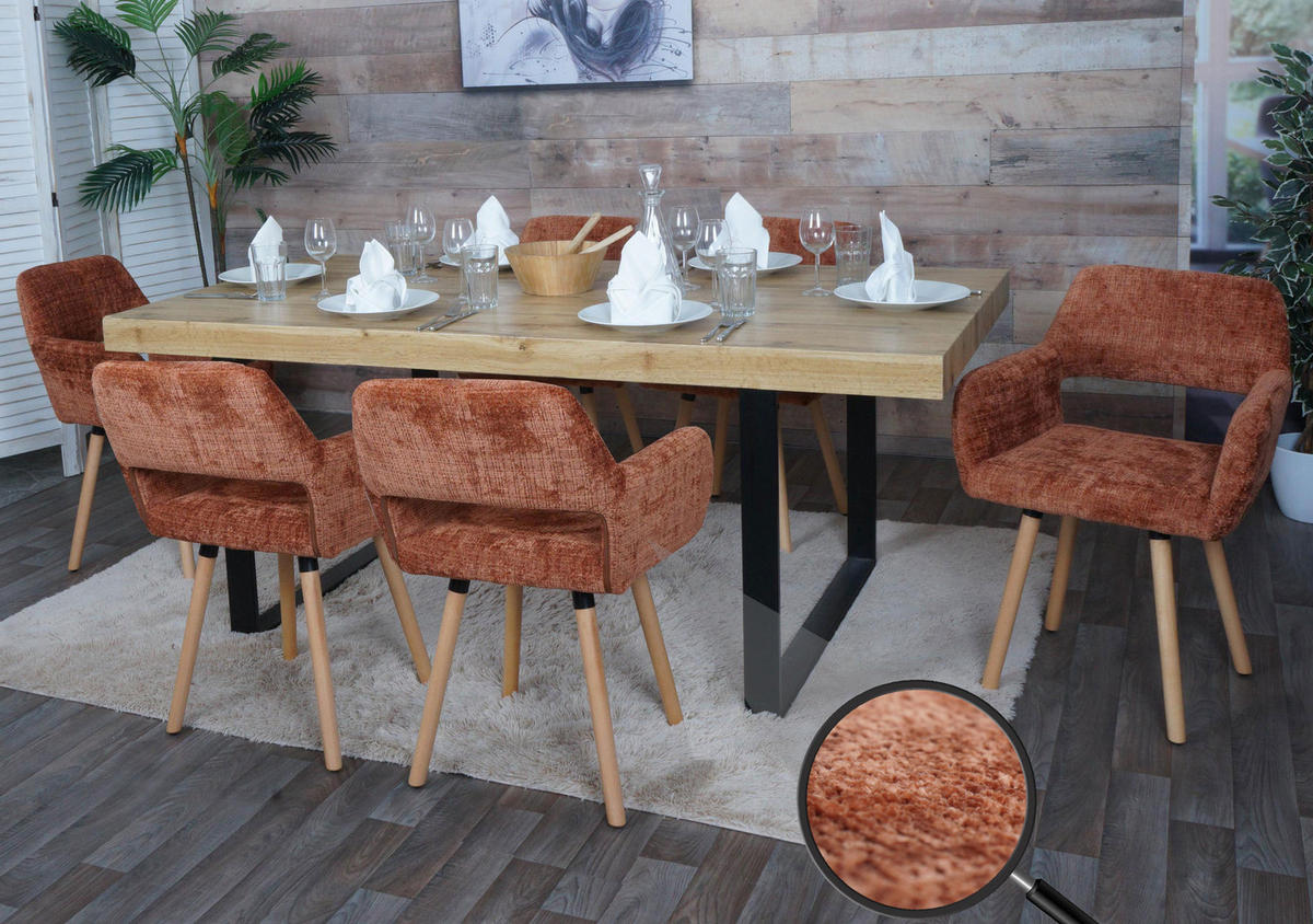 ESSZIMMERSTUHL Orange - Orange, Textil (56/80/53cm) - MCW