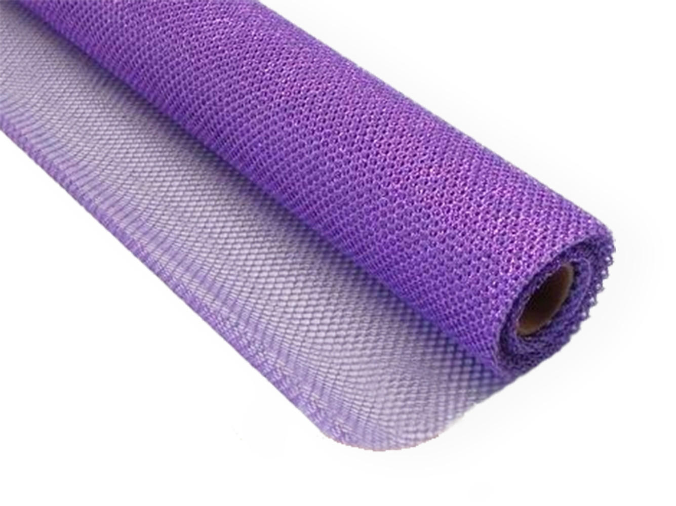 DEKORATION Maschenrolle mit Glitter lila 36 cm x 5 m - Lila, Kunststoff (7/7/40cm) - LAALU