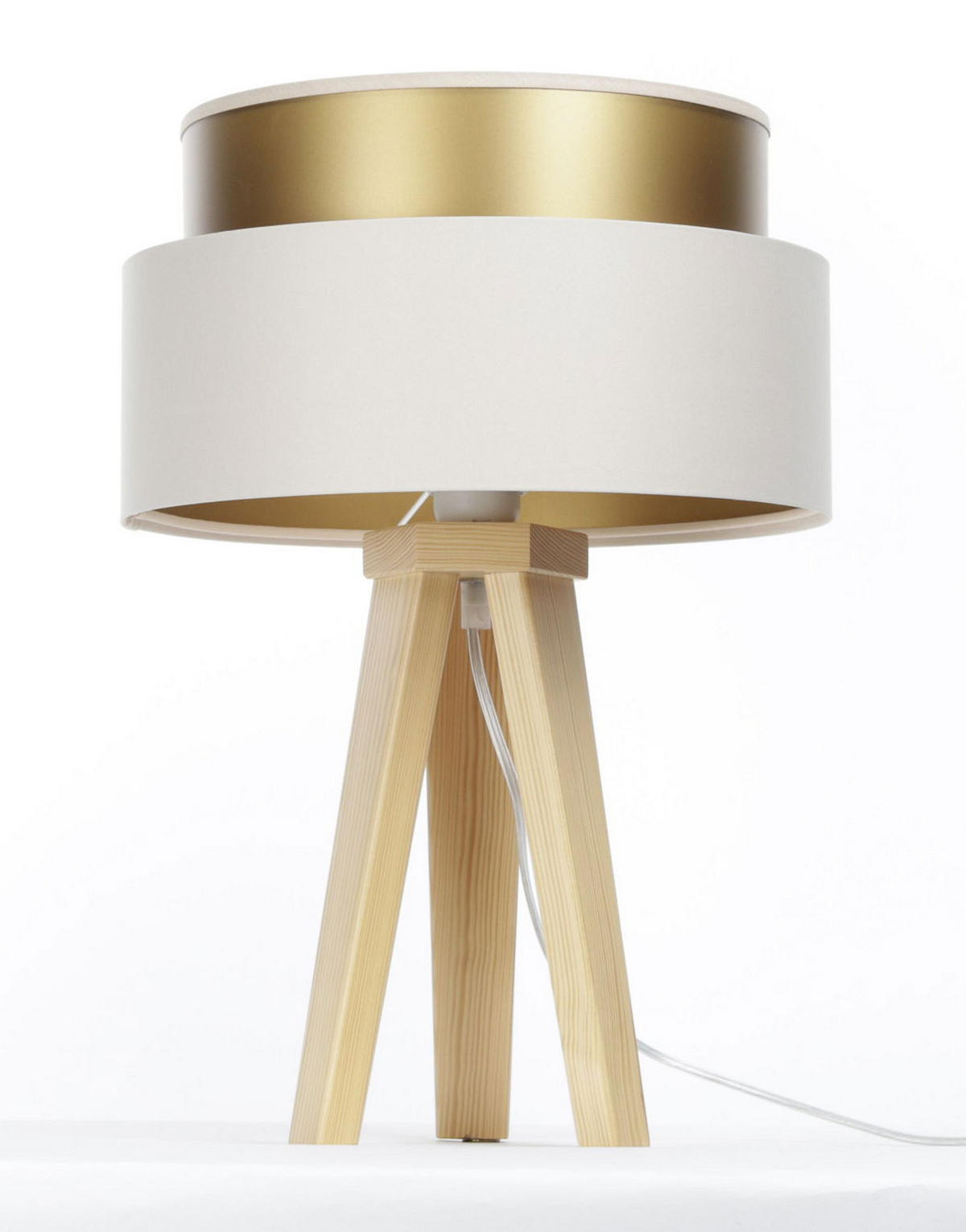 TISCHLAMPE Gold 30/45 cm - Beige, Kunststoff (30/0.7/45cm) - ONZENO