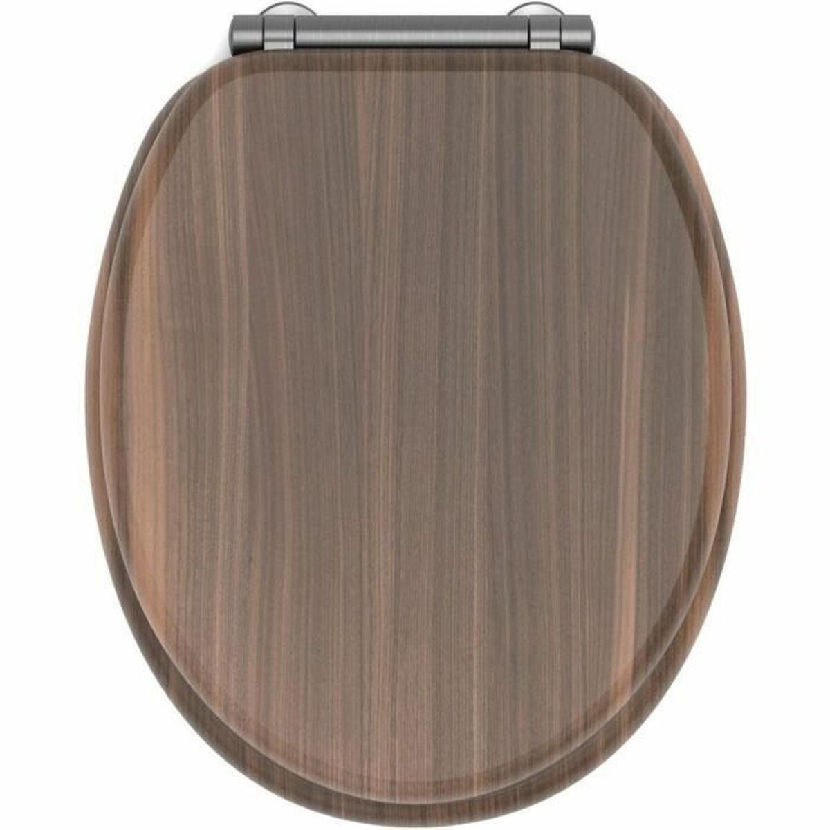 TOILETTENABDECKUNG Nussbaumholz - Braun, Holz (38.3/4.9/46cm) - Gelco