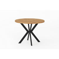 ESSTISCHE EDEN - Wildeiche/Schwarz, Holzwerkstoff (90/90/76cm) - Meblini