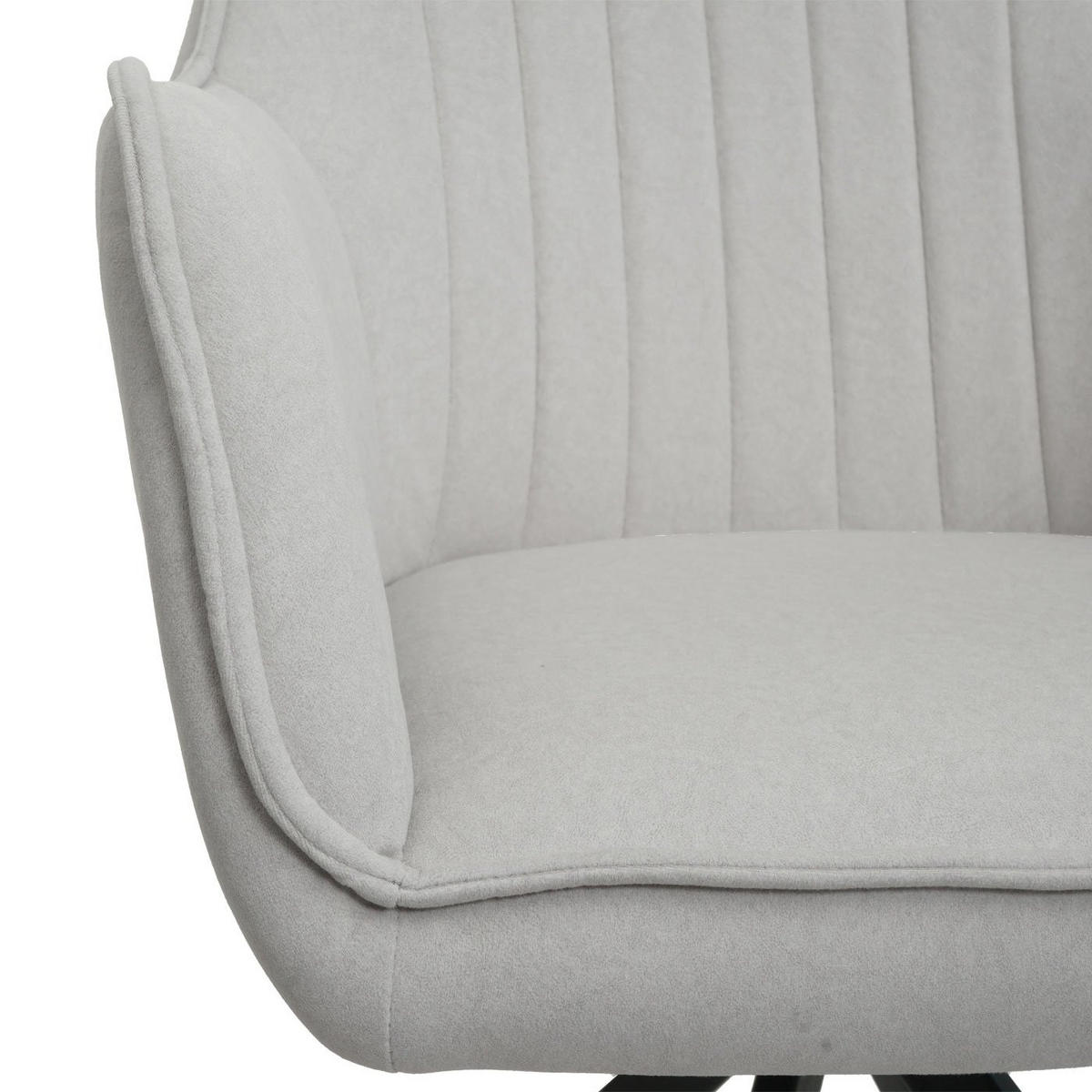 ESSZIMMERSTUHL 6er-Set 87x58x55cm Sitzhöhe 46cm drehbar Auto-Position Stoff/Textil Creme-Beige - Beige, Textil (58/87/55cm) - CHEFGASTRO