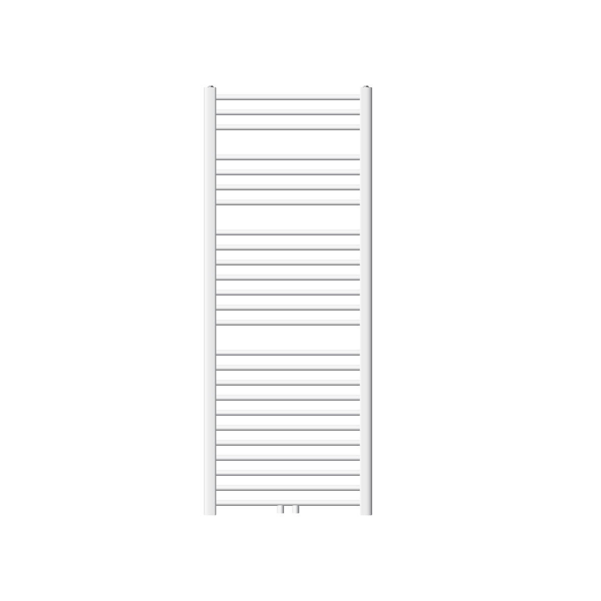 BADHEIZKÖRPER Sahara 600x1500 mm Weiß gebogen mit Mittelanschluss - Weiß, Metall (60/150/5cm) - LuxeBath