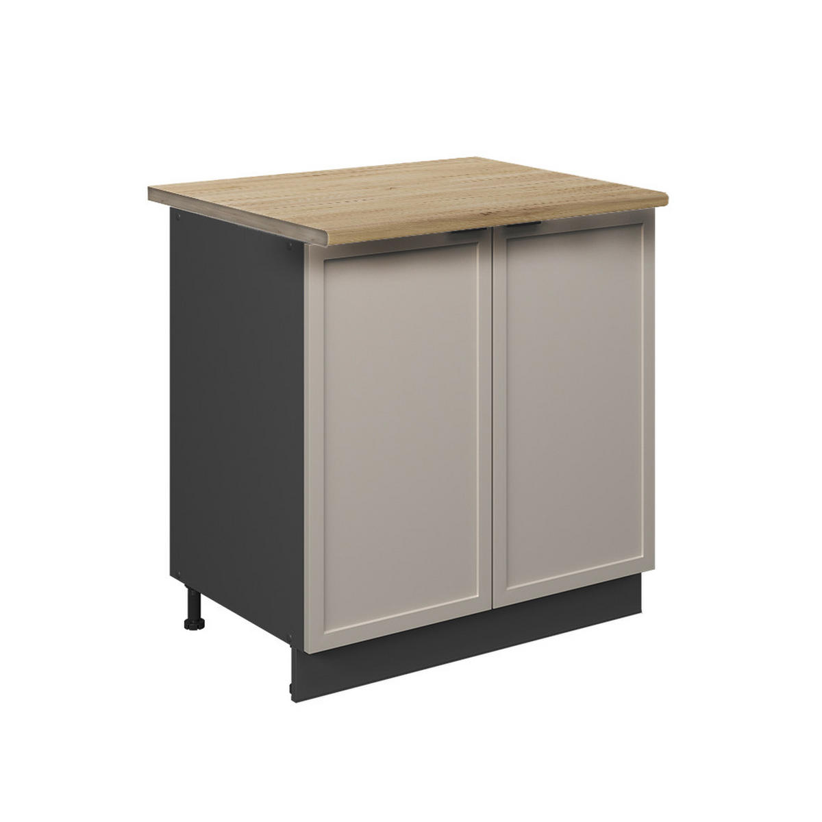 SPÜLENUNTERSCHRANK Fame-Line GrauBeige 80 cm mit Regal, AP Eiche - Anthrazit/Grau, Holzwerkstoff (80/82/60cm) - Vicco
