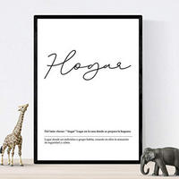 POSTER Nordische Schwarz-Weiß – Home A4 Rahmenlos - Klar, Papier (29.7/5/21cm) - Nacnic