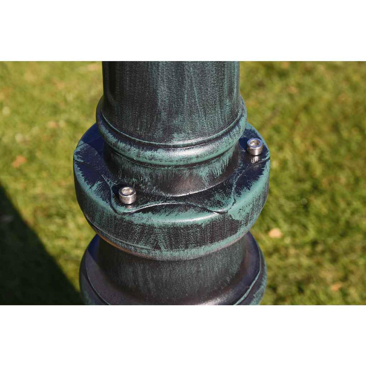 GARTENLATERNE 3-Flammig 230 Cm Dunkelgrün/Schwarz Aluminium - Grün, Metall (63/63/230cm) - vidaXL