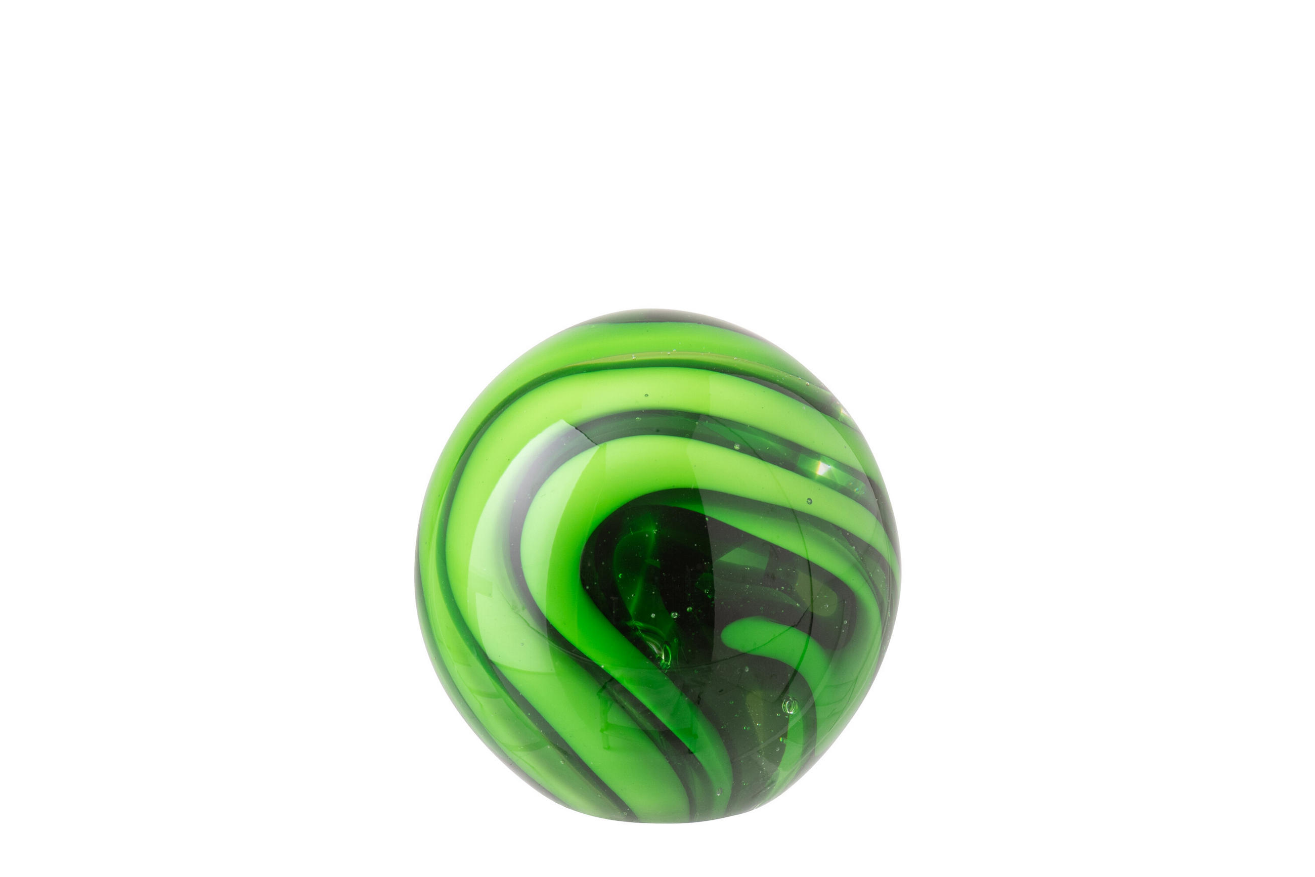 BRIEFBESCHWERER BALL - Grün, Glas (8/8/8cm) - J-Line