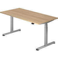 SCHREIBTISCH elektrisch Bluetooth & App XDLB 80/160/74 cm in Eichefarben - Eichefarben, Holzwerkstoff (80/160/74cm) - bümö