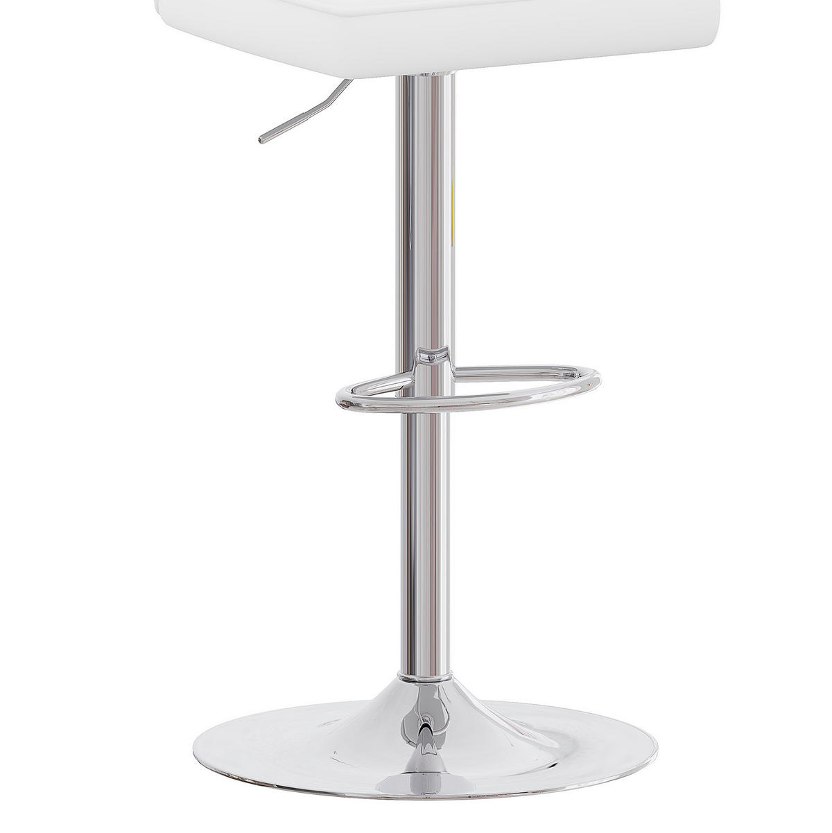 BARHOCKER 2er-Set 63–85 cm Weiß mit 360° Drehung und Höhenverstellung - Weiß, Metall (44/117.5/44.5cm) - MIVRAY