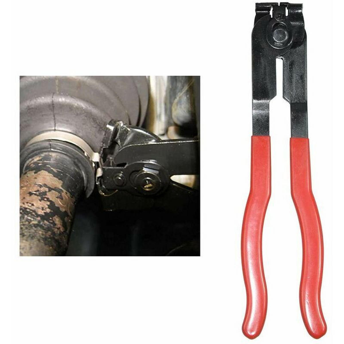 KLEMMZANGE – Rutschfeste Griffe – Länge 22 cm – Geeignet für universelle Achsmanschetten-Schellen - Schwarz, Metall (3.3/6/24cm) - DCA