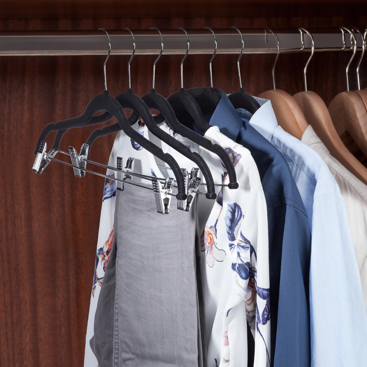 12XZAMATOVÉ vešiaky - viacfarebná, kov/textil (43/22.5/2.8cm) - Relaxdays