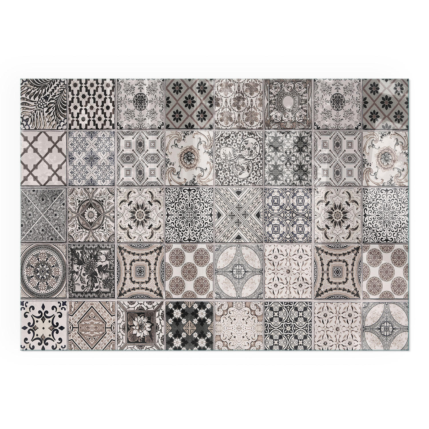 GLASPLATTE für Kamin 100x70 cm - Schwarz, Glas (100/70/0.4cm) - TULUP