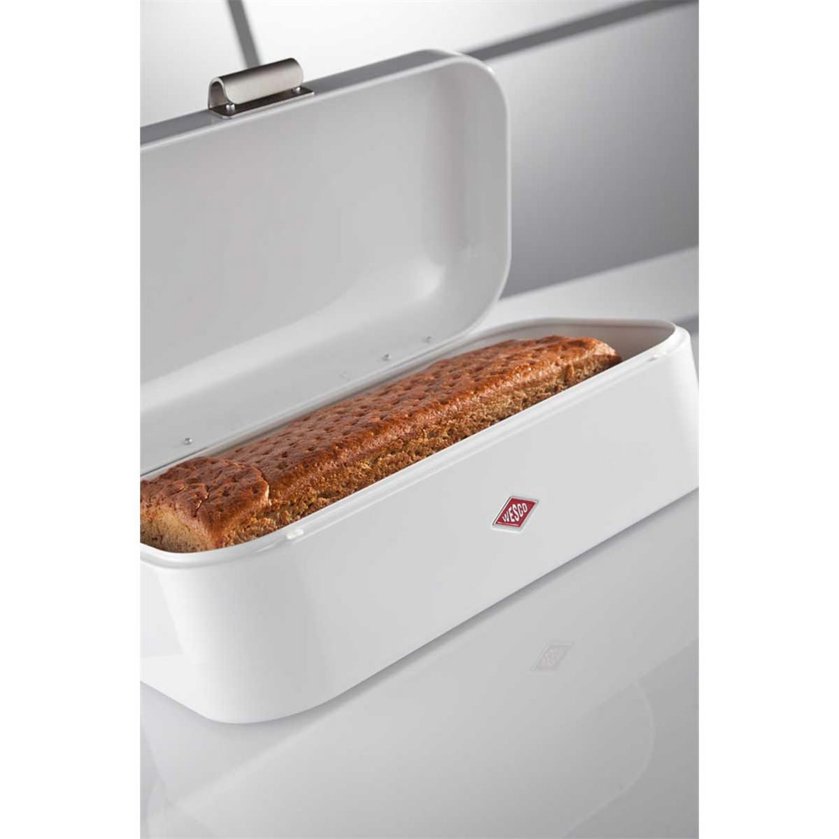 BROTKASTEN Grandy Weiß matt - Weiß, Metall (25.5/16.5/41cm) - Wesco