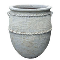 TOPF Tony Grau 60/60/72cm - Grau, Keramik (72cm) - PTMD Collection