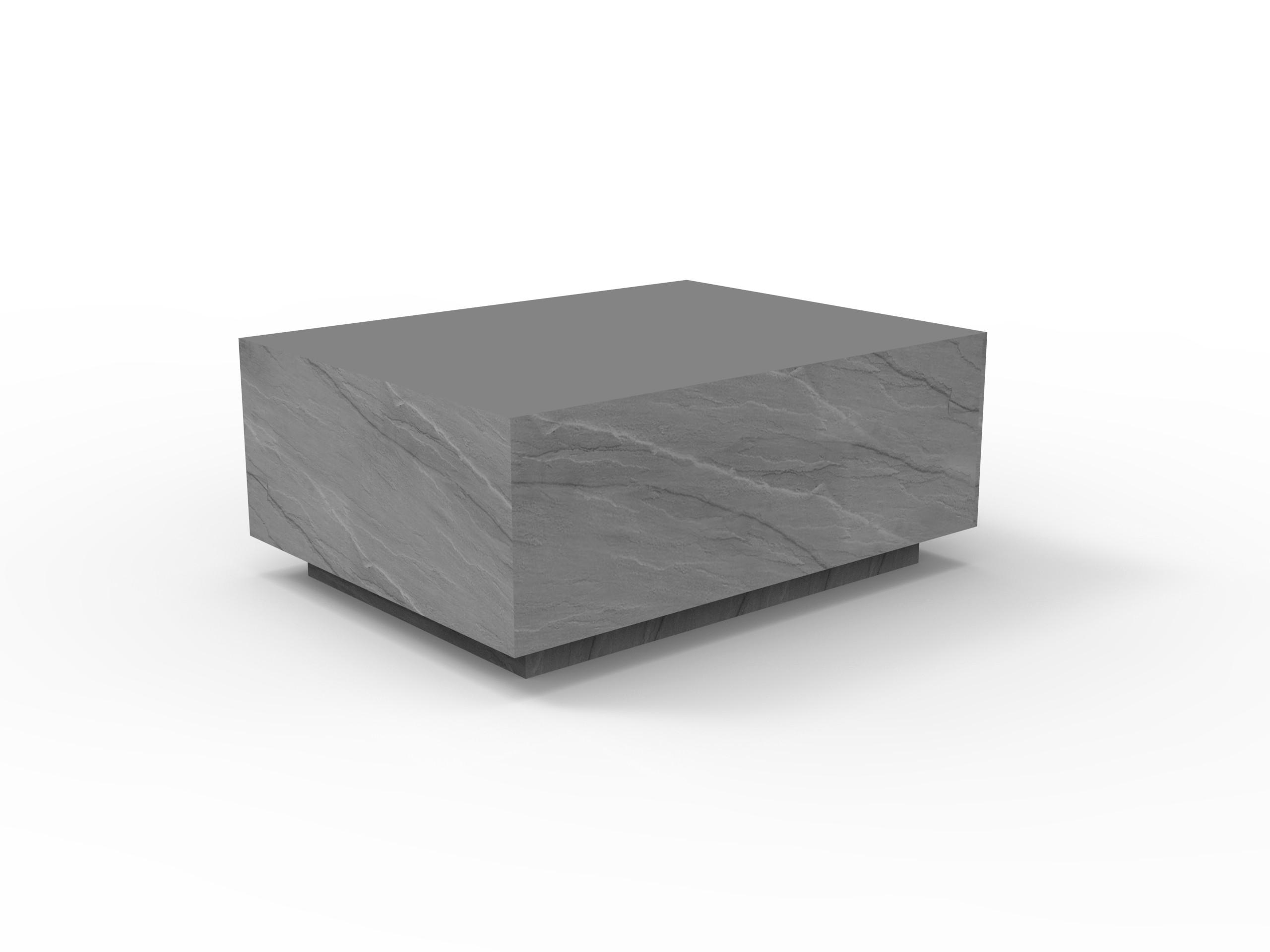 COUCHTISCH COLORADO aus GF-Beton Rechteck, Wetterbeständig, 86x66x36 cm - Grau, Naturmaterialien (86/66/36cm) - Elementi