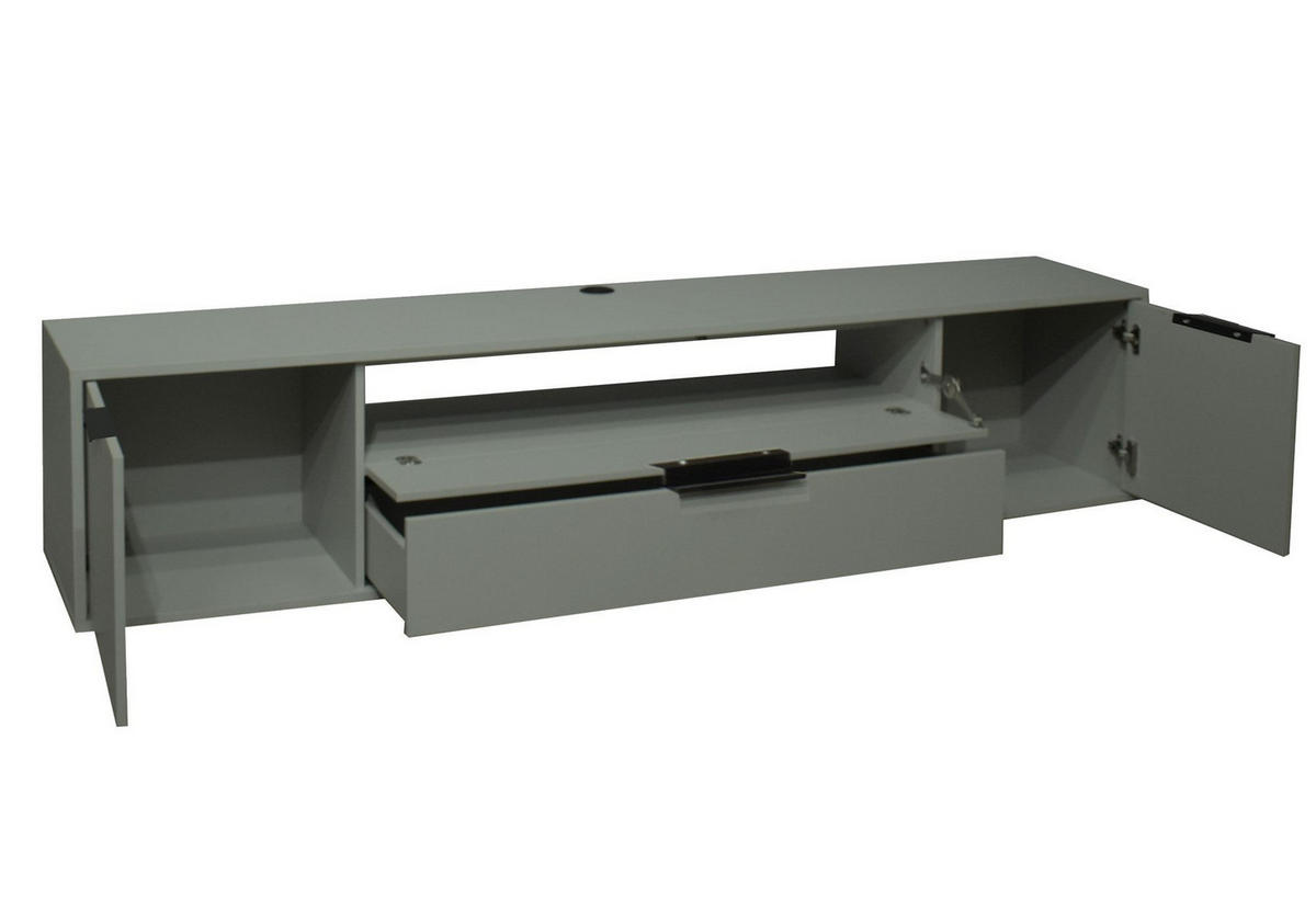 LOWBOARD Erna 216x45x47 Pinie Green matt Lack - Waldgrün, Holzwerkstoff (216/47/45cm) - 58aufmkessel