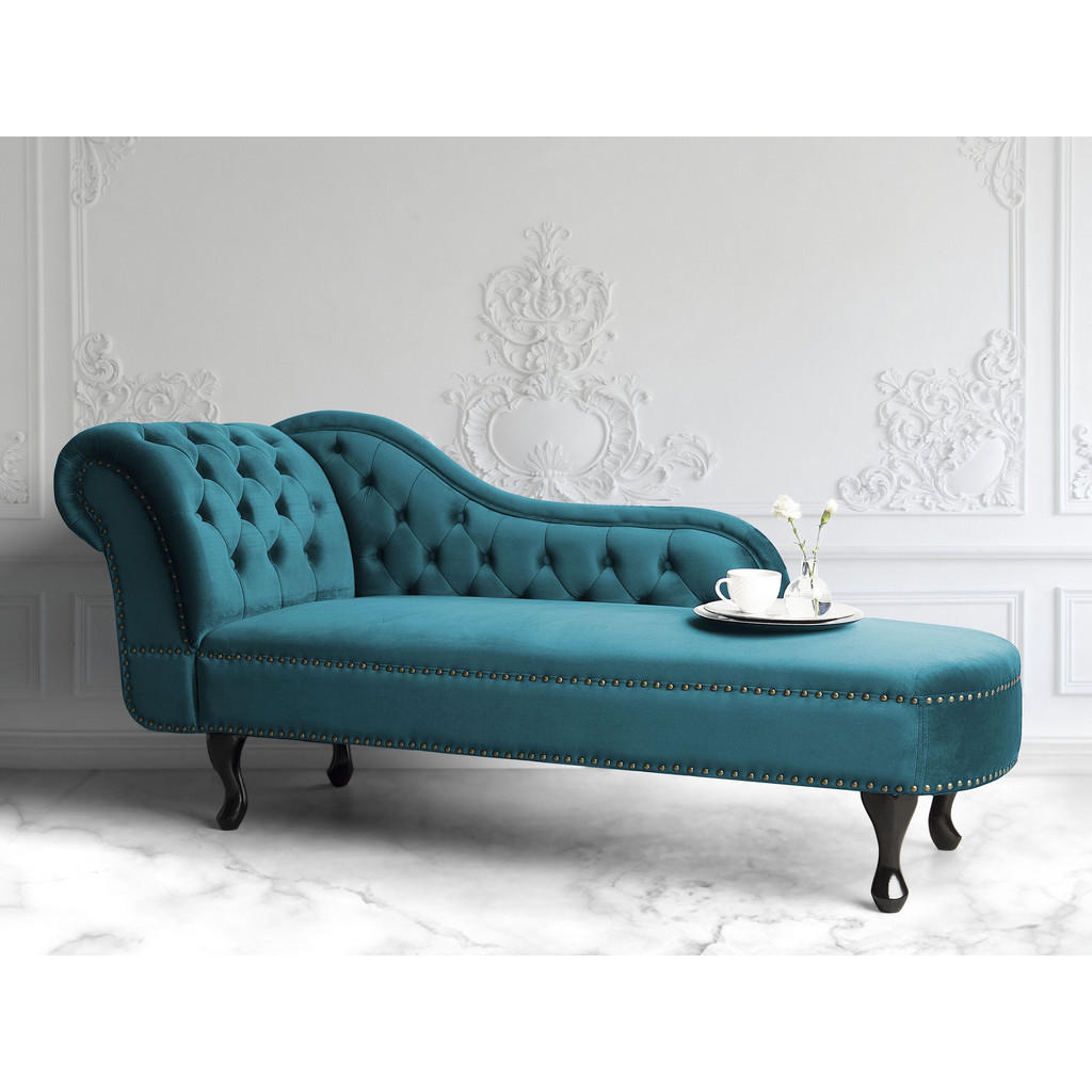 Thumbnail - Beliani Chaiselongue, Schwarz, Hellgrün, Textil, 170x79x61 cm, Wohnzimmer, Sessel, Relaxliegen