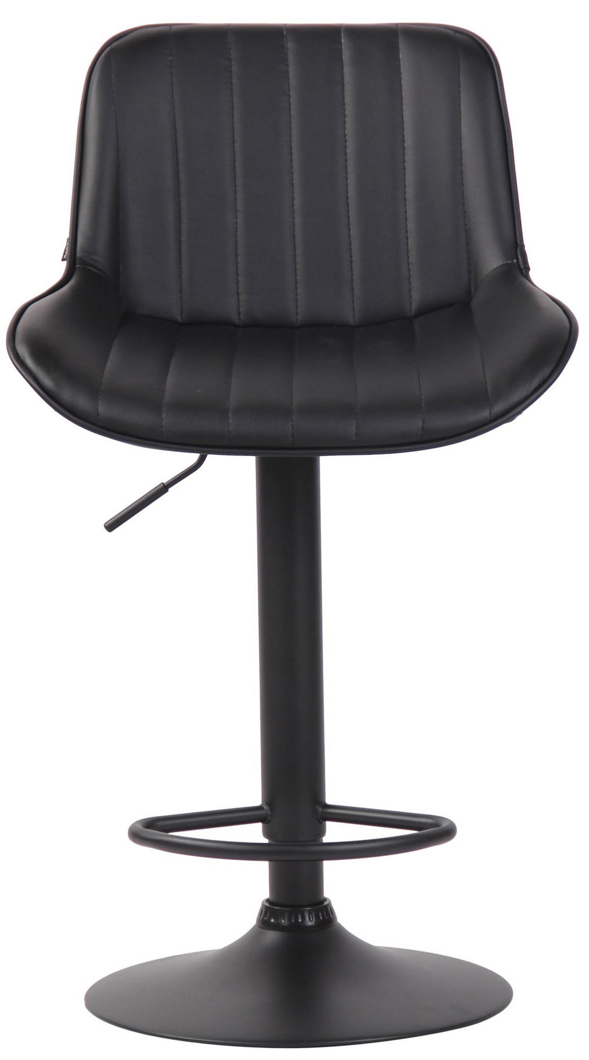 BARHOCKER Lentini Kunstleder 50x50x86-108 cm schwarz - Schwarz, Leder (50/86/50cm) - furnicato