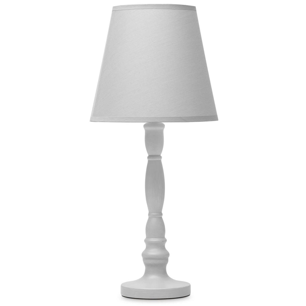 TISCHLAMPE GITTA 2-er Set, Grau - Grau, Keramik/Textil (22/22/51cm) - KONSIMO®