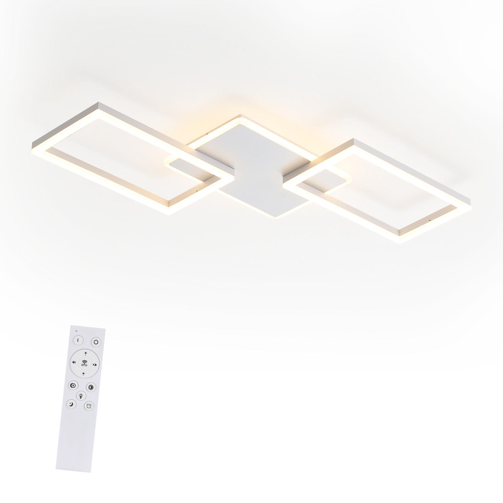 LED-DECKENLEUCHTE Nikok 45/7/80 cm - Weiß, Metall (80/45/7cm) - ZMH